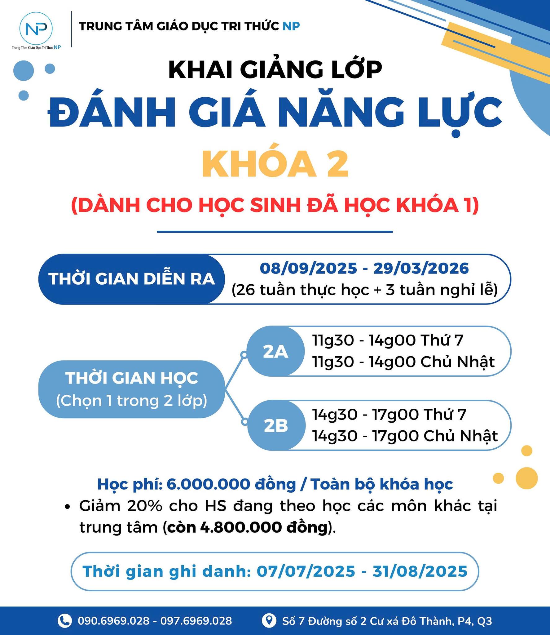 THÔNG TIN KHÓA ĐGNL - GIAI ĐOẠN 2 dành cho các HS đã tham gia Giai đoạn 1 (trong hè).