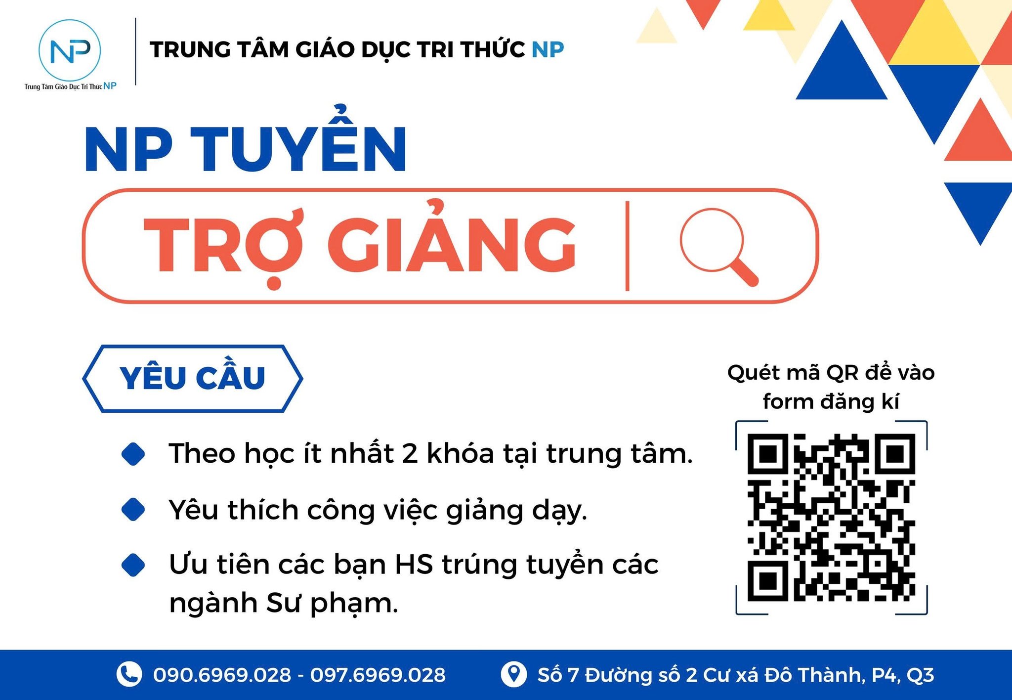 🎓 TUYỂN TRỢ GIẢNG - HÃY CÙNG NP ĐỒNG HÀNH VỚI HỌC SINH 🎓