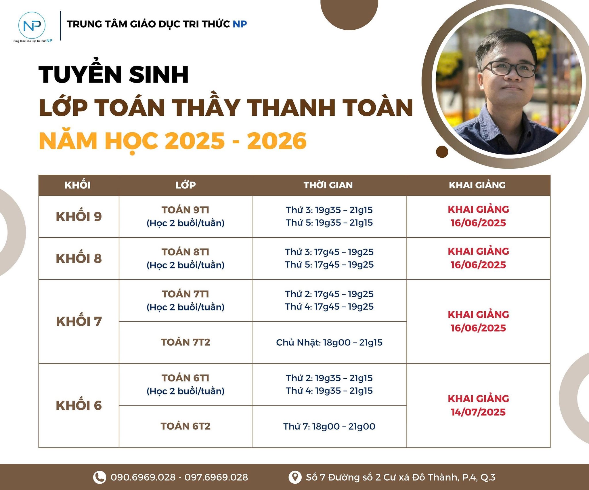 Tuyển sinh lớp Thầy Toàn