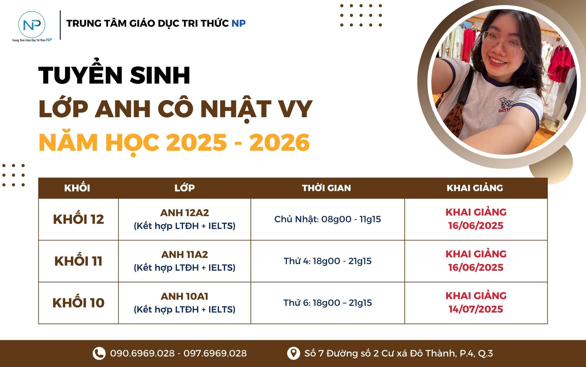 Tuyển sinh lớp Cô Vy