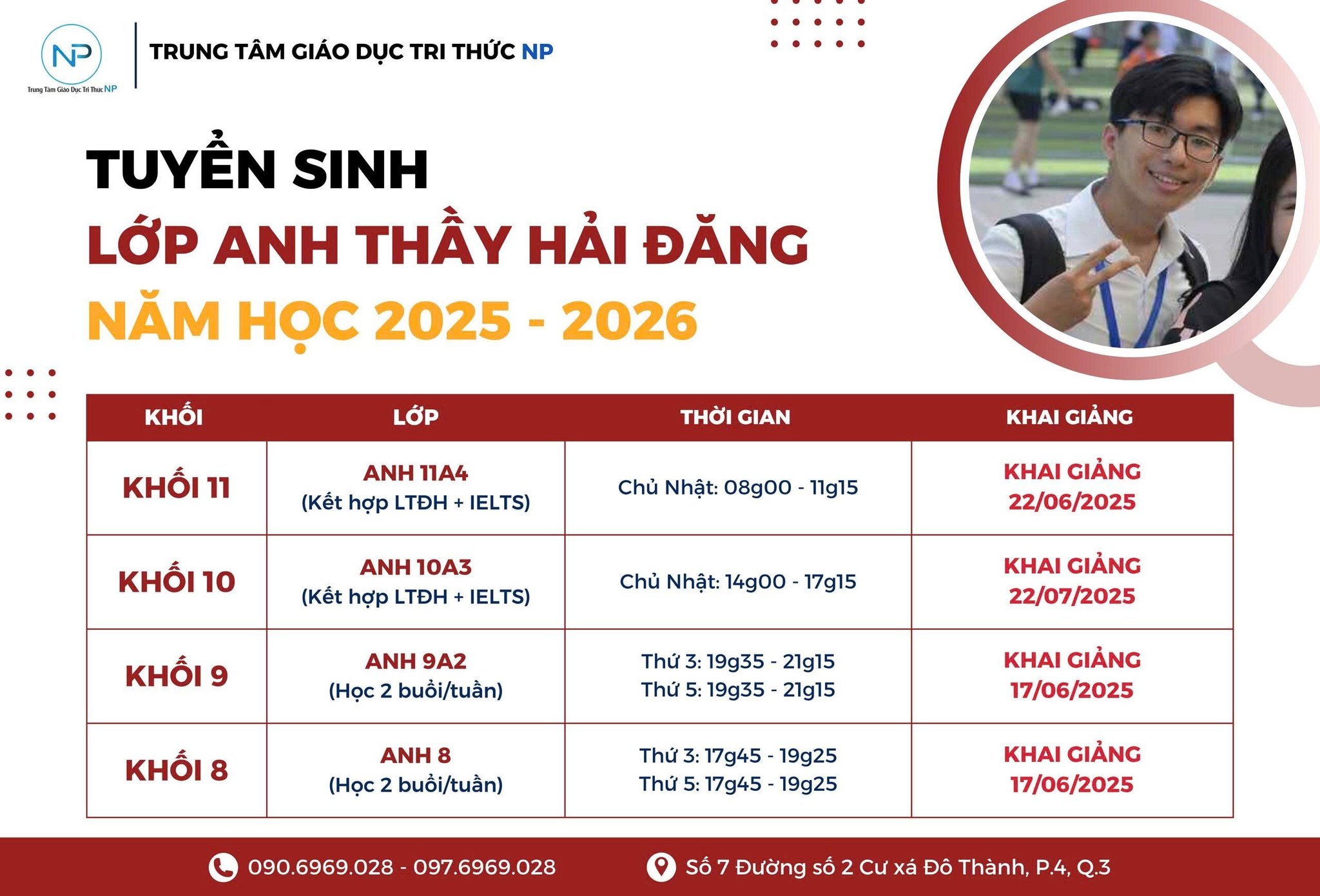 Tuyển sinh lớp Thầy Hải Đăng
